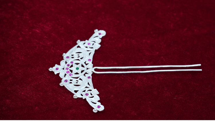 chandarmukhi silver juda pin