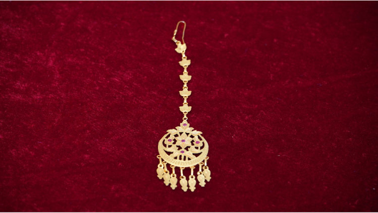 gul gold tone silver mangtika