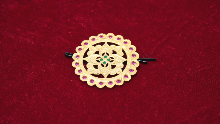 surya gold tone silver hair pin