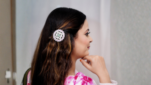 Surya silver hair pin