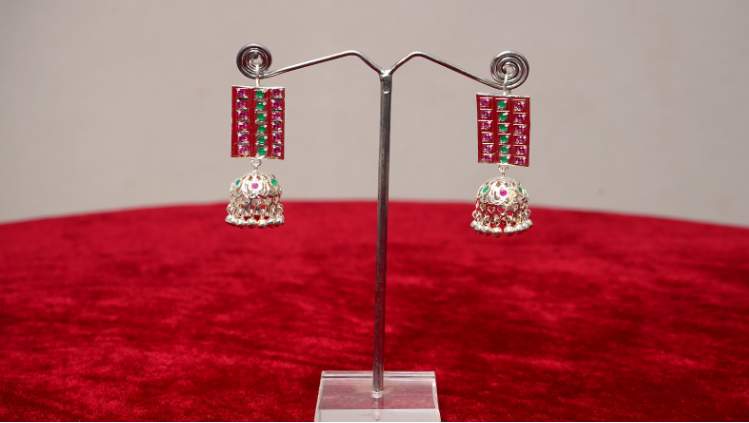 nazia silver earrings